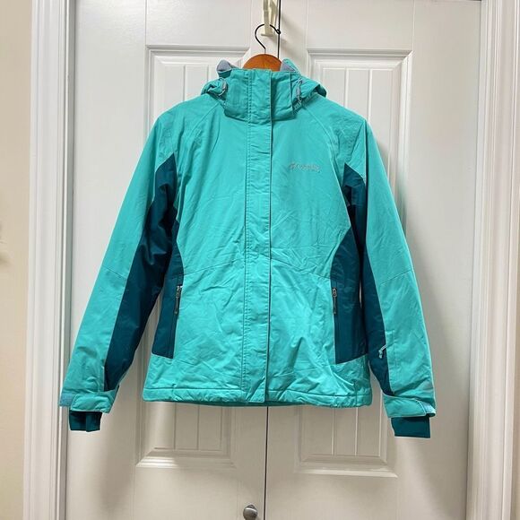 Columbia Powderhouse II Winter Ski Coat in Turquoise - S - Picture 1 of 14